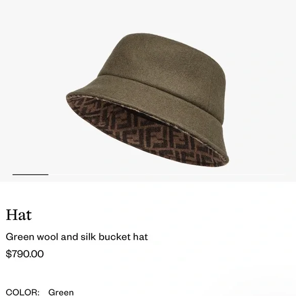 【FENDI】FF WOOL BUCKET HAT Fendi FF Logo Wool Bucket Hat | Saks Fifth Avenue